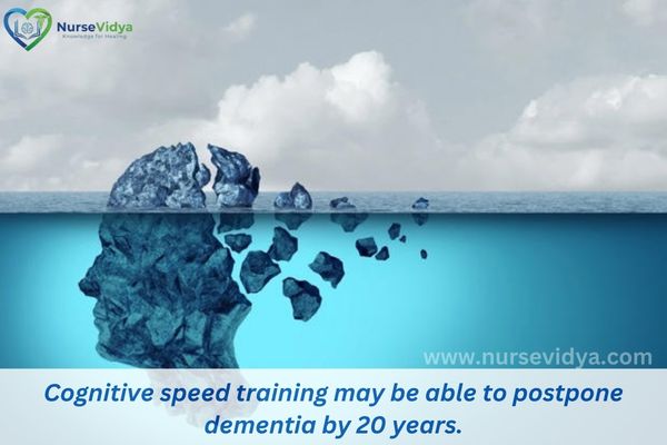 Cognitive speed training may be able to postpone dementia by 20 years.